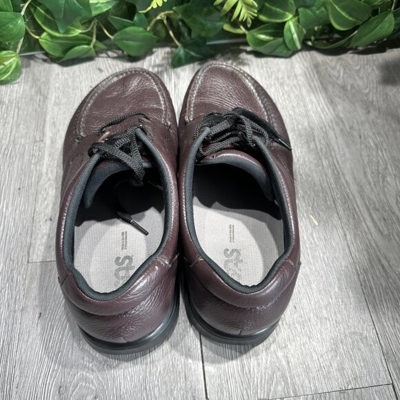 Men SAS Sz 10 wide Cordovan Burgundy Leather Bout Time Lace-up Comfort Shoe main image 4